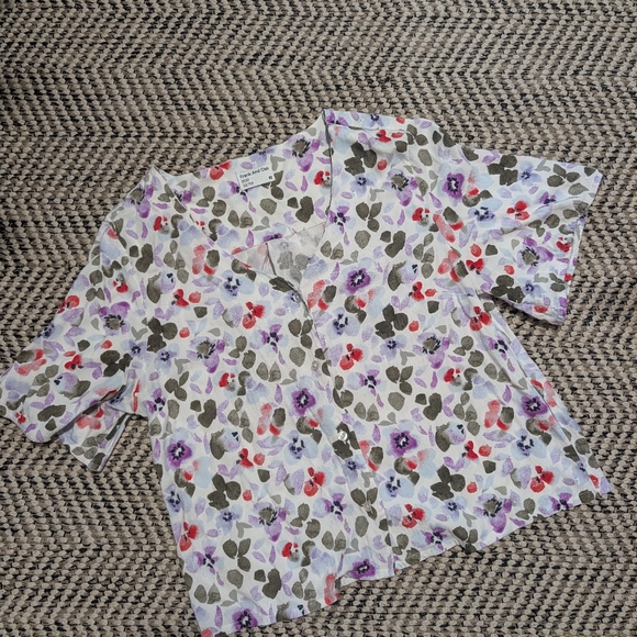 Frank & Oak Flutter Blouse With Floral Pattern - Picture 3 of 13